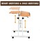 2 in 1 Mobile Standing Desk with Height Adjustable Sit-Stand Workstation, Stand-Up Desk